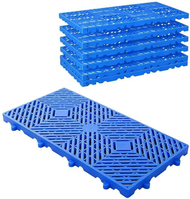 Main image of 6ps Rhombic Plastic Pallet, Breathable Grid Ventilation Pallet for Free Splicing, 23.6x11.8x1.18 in- Lightweight Floor Pallet Load-Bearing up to 4500lb, Applicable to Garage, KitchenSupermarket...