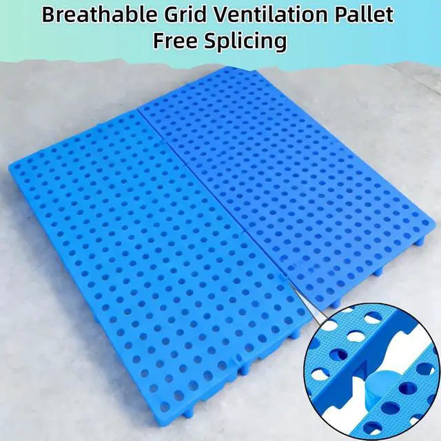 Alt view image 4 of 5 - 6ps Round Plastic Pallets for Basement Storage, 23.6x11.8x1.18 in- Breathable Ventilation Pallet, Floor Pallet, Applicable to Garage, KitchenStorage Rooms,Supermarket for Plastic Pallets