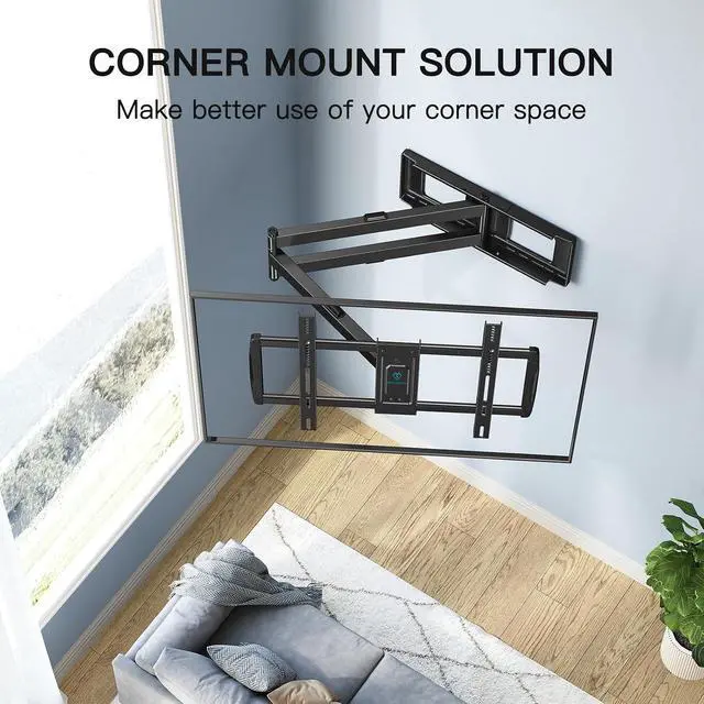 Alt view image 3 of 7 - Long Arm TV Wall Mount for 42-90 inch TVs, Full Motion TV Mount with 42.72 inch Extension Articulating Arm Swivel and Tilt, Max VESA 800x400mm, Holds up to 150 lbs, 16,18, 24 Studs