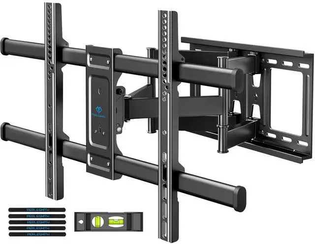 Main image of Full Motion TV Wall Mount for Most 37-82 inch TVs up to 132 lbs, TV Mount with Dual Articulating Arms with Tilt and Extension, Fits 12" 16" Studs, Max VESA 600x400mm, PSLFK1
