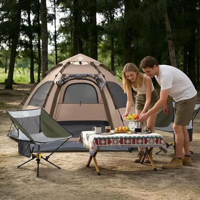 Alt view image 7 of 7 - Instant Tents for Camping 2/3/4/5 Person Tent Waterproof Easy Setup Sets Up Backpacking Tents with Carry Bag for Outdoor Hiking