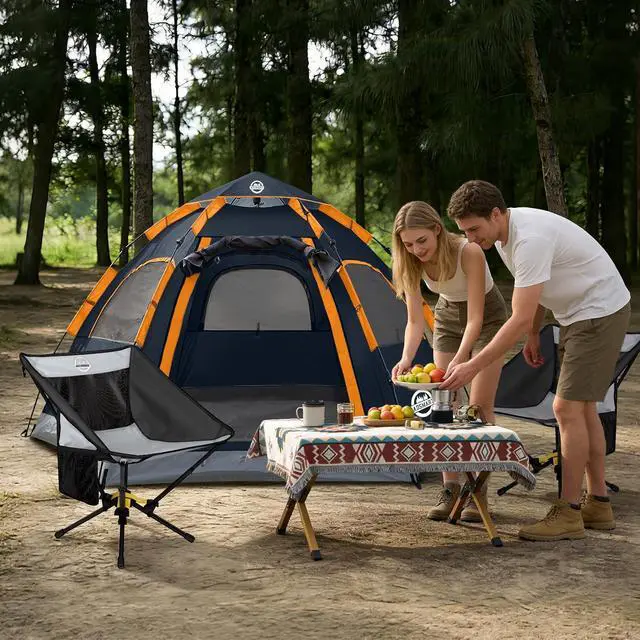 Alt view image 7 of 7 - Instant Tents for Camping 2/3/4/5 Person Tent Waterproof Easy Setup Sets Up Backpacking Tents with Carry Bag for Outdoor Hiking