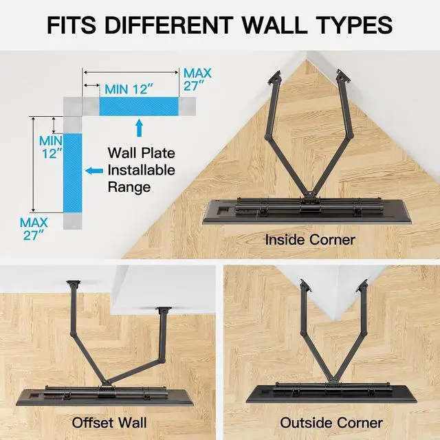 Alt view image 6 of 7 - Corner TV Wall Mount Full Motion, Corner TV Bracket Fits 37-70 Inch LED, LCD 4K Flat Curved Screen TVs Hold up to 99 lbs, Max VESA 600x400 Tilt, Swivel and Level, PSCLF1