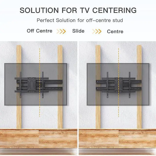 Alt view image 2 of 6 - TV Wall Mount Extension Bracket, 16'-24' Wood Stud Fitting, Universal TV Wall Plate, Sliding Bracket, Holds 132lbs - PGUE1