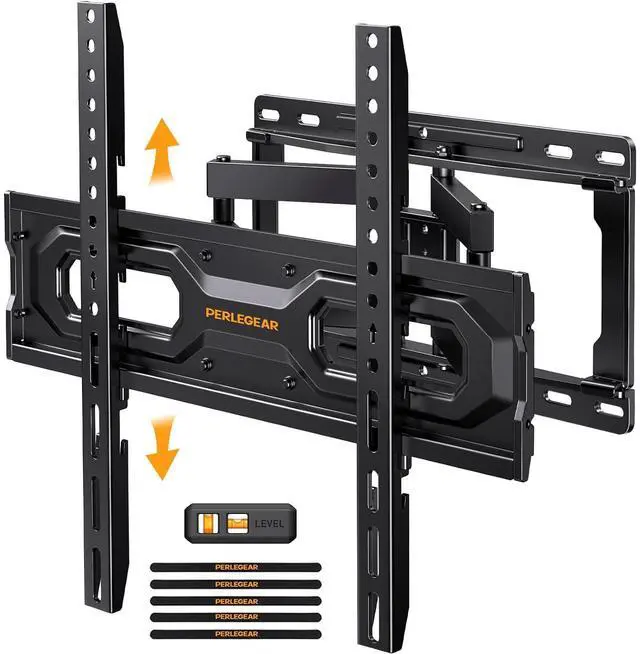 Main image of Full Motion TV Wall Mount for 26-65 inch TVs, TV Bracket Supports Swivel Articulating Level Extension Tilt Arms, Max VESA 400x400mm up to 99lbs, 16" Wood Studs, PGMFK4