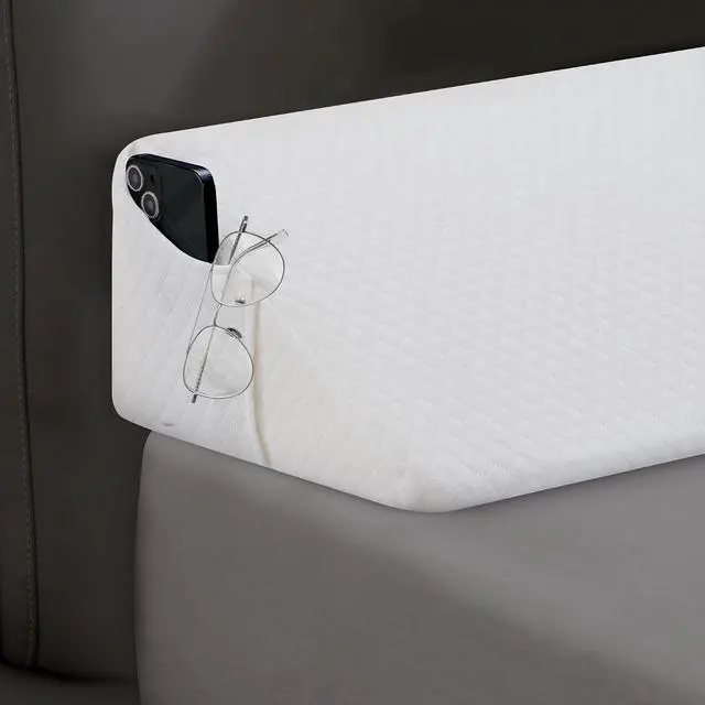 Main image of Full Size Bed Wedge Pillow for Headboard, Bed Gap Filler(0-8"), Memory Foam Mattress Wedge Pillow Triangle Bloster for Sleeping, Close The Gap Between Headboard and Mattress Space Filler