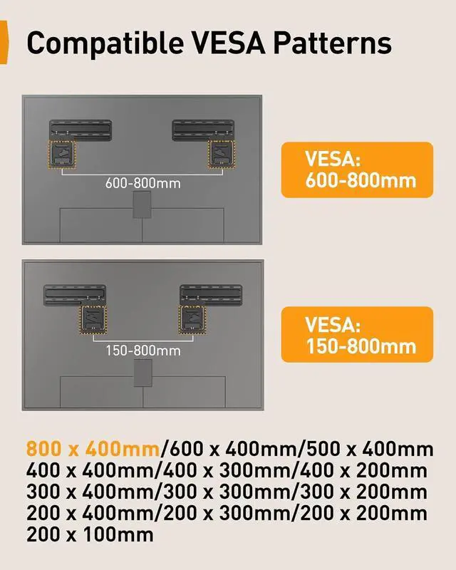 Alt view image 3 of 7 - Low Profile Fix TV Wall Mount for 42- 86 Flat and Neo QLED Frame TVs, Only 0.3 Ultra Slim TV Wall Mount, Flush Mount Flat TV Mount Bracket, Holds up to 132 lbs