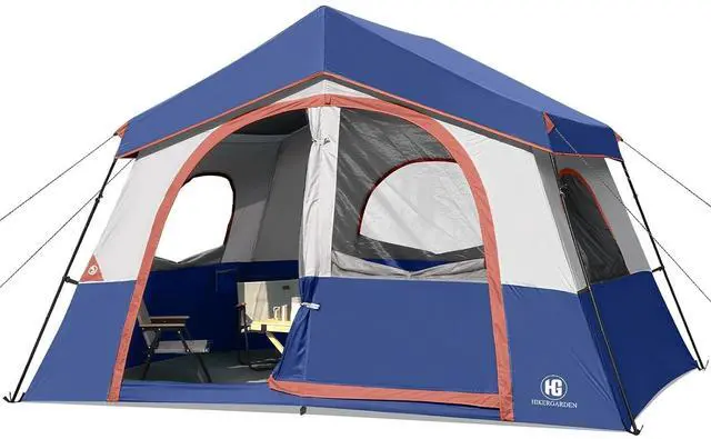 Main image of 6-8 Person Camping Tent, Portable Cabin Tent for Camp, Windproof Fabric Easy Set Up Family Tent Outdoor for Hiking, Backpacking, Traveling