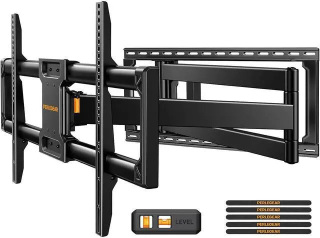 Main image of Long Arm Full Motion TV Wall Mount for 4297 Inch TVs up to 150 lbs, Pre-Assembled TV Mount with Full Swivel, Tilt and Extension, Fits 8/12/16/24 Wood Studs, Max VESA 800x400mm, PGXLF02