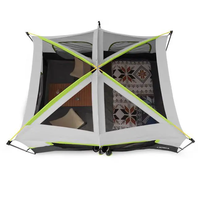Alt view image 6 of 7 - 2/4/6/8 Person Tent, Portable Cabin Tent, Camping Tent 4-Person Easy Set Up, Waterproof with Top Rainfly for Outdoor Camping/Hiking
