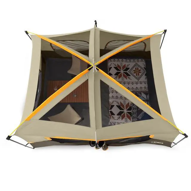 Alt view image 6 of 7 - 2/4/6/8 Person Tent, Portable Cabin Tent, Camping Tent 4-Person Easy Set Up, Waterproof with Top Rainfly for Outdoor Camping/Hiking