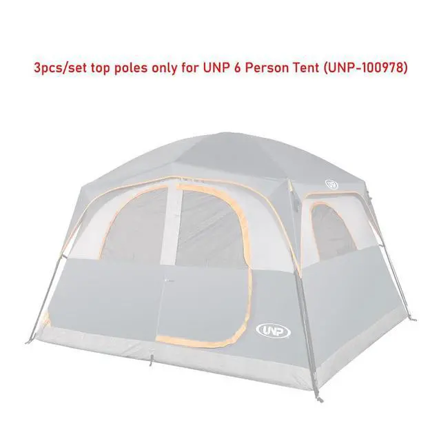 Alt view image 4 of 4 - 6-Person Camping Tent Replacement Top Poles Only for 6 Person Cabin Tent (UNP-100978)