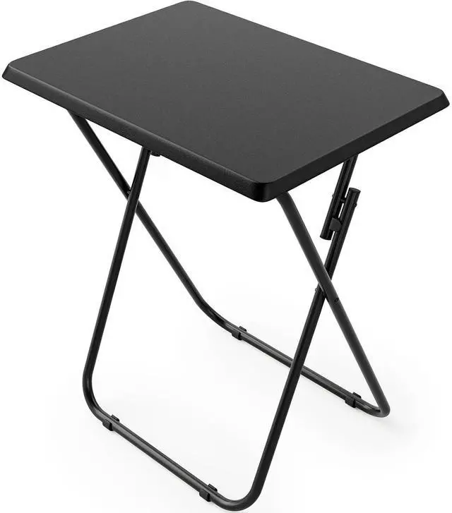 Main image of Folding TV Tray Table -Stable Tray Table with No Assembly Required, TV Dinner Tray for Eating, Foldable Snack Tables for Bed & Sofa (Black)