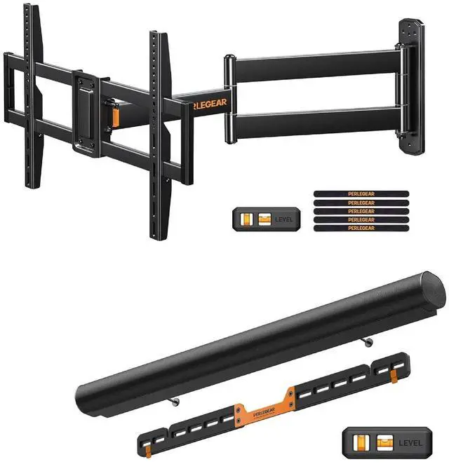 Main image of Corner TV Wall Mount Long Arm TV Mount Bracket for 32-75 Inch TVs-Full Motion PGLF18, Soundbar Wall Mount Compatible with Sonos Arc and Sonos Arc Ultra PGSM07B