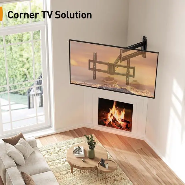 Alt view image 6 of 7 - Corner TV Wall Mount Long Arm TV Mount Bracket for 32-75 Inch TVs-Full Motion PGLF18, Soundbar Wall Mount Compatible with Sonos Arc and Sonos Arc Ultra PGSM07B