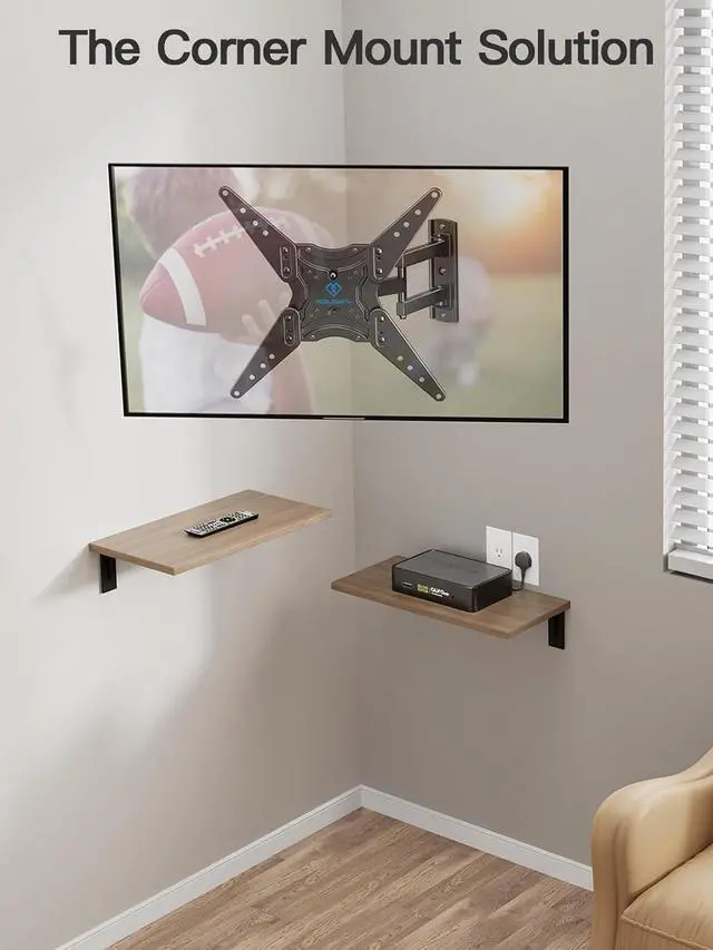 Alt view image 5 of 7 - Full Motion TV Wall Mount for 26-60 Inch TVs VESA 400x400 Up to 70 lbs PSMFK1, Fixed TV Wall Mount for Most 26-60 inch TVs up to 115lb VESA 400x400mm PSML1