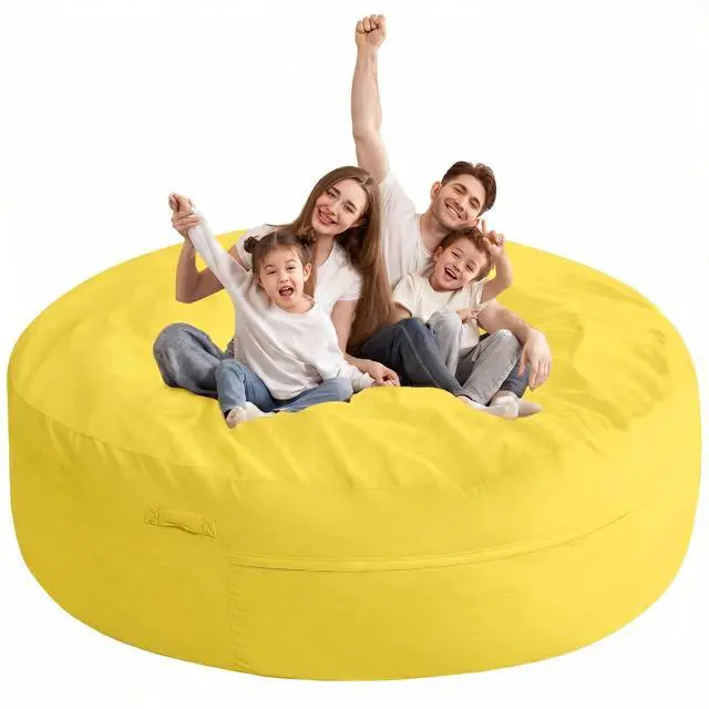 Main image of XX-Large Bean Bag Chair: Giant 7' Memory Foam Furniture Bean Bag Chairs for Adults with Microfiber Cover 7Ft (Mustard)