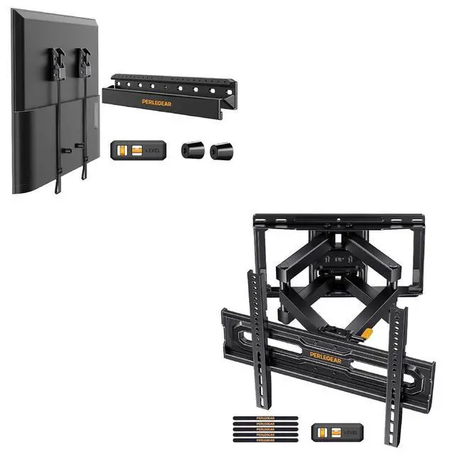 Main image of Studless TV Wall Mount for Most 24-55 inch TV & Preassembled Full Motion TV Mount for 32-65 Inch TV