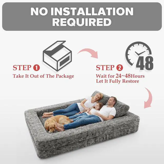 Alt view image 5 of 7 - Convertible Sofa Bed, 3-in-1 Futon Sofa Bed with Pillow, Foldable Pull Out Floor Sofa Bed with Removable Cover, Plush Boneless Couch for Living Room/Bedroom/Dorm
