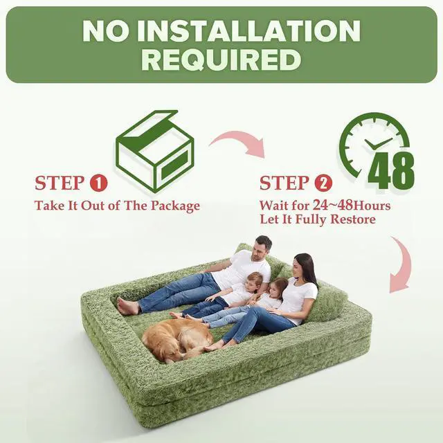 Alt view image 5 of 7 - Convertible Sofa Bed, 3-in-1 Futon Sofa Bed with Pillow, Foldable Pull Out Floor Sofa Bed with Removable Cover, Plush Boneless Couch for Living Room/Bedroom/Dorm