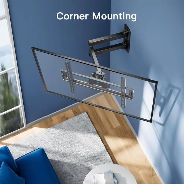 Alt view image 4 of 7 - Tilting TV Wall Mount Bracket Low Profile for Most 23-60 inch TVs & & PSMFK7 Full Motion Articulating TV Wall Mount Bracket for 26-55in TVs up to 70lbs