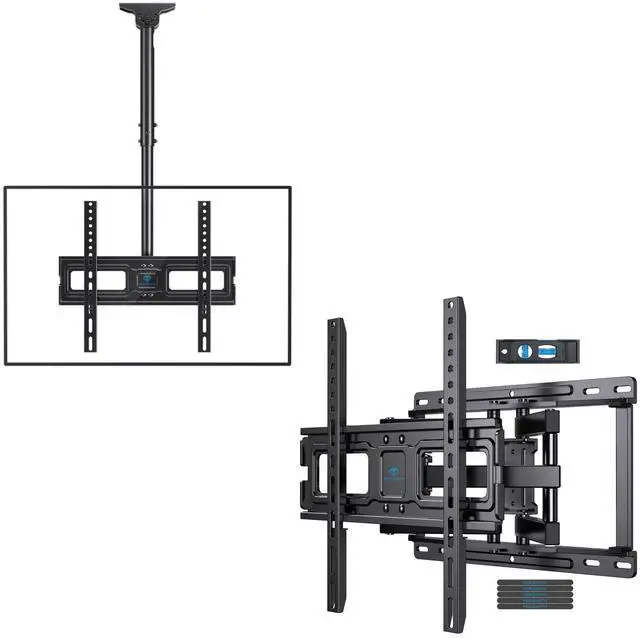 Main image of Ceiling TV Mount for 26-65 inch Flat Screen Displays & PSMFK9 TV Wall Mount Full Motion for 32-65 Inch Flat Curved Screen TVs