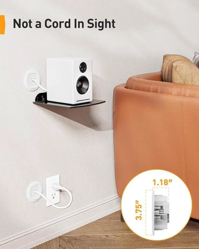 Alt view image 2 of 7 - TV Cord Hider for Wall Mounted TV, TV Wire Hider for Wall Mounted TV and Speakers, Cord Hider in Wall Cable Management Kit, Includes Drill Template, Dust Bag and Hole Saw Drill Attachment