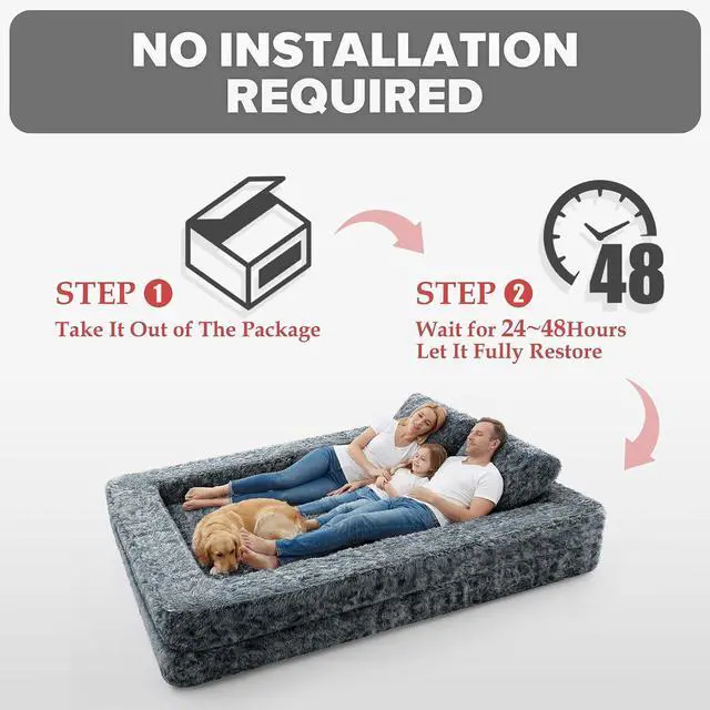 Alt view image 5 of 7 - Convertible Sofa Bed, 3-in-1 Futon Sofa Bed with Pillow, Foldable Pull Out Floor Sofa Bed with Removable Cover, Plush Boneless Couch for Living Room/Bedroom/Dorm