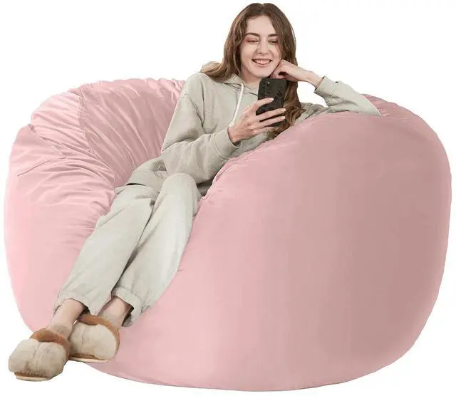 Main image of Bean Bag Chair: Giant 6' Memory Foam Furniture Bean Bag Chair with Microfiber Cover - 6Ft,Pink