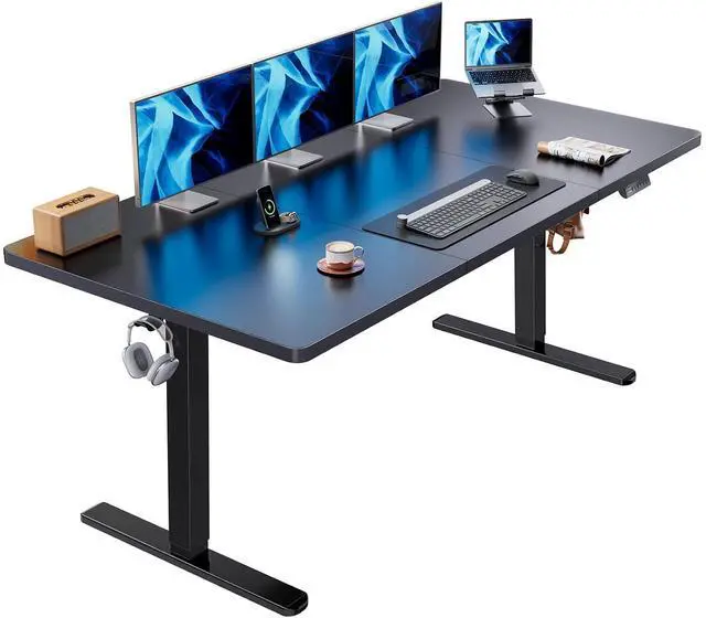 Main image of Electric Standing Desk, 71 x 35 inch Large Height Adjustable Table, Powerful Brushless Motor, 4 Memory Preset, Sit Stand Up Desk, Home Office Computer Table with Thick T-Shaped Frame