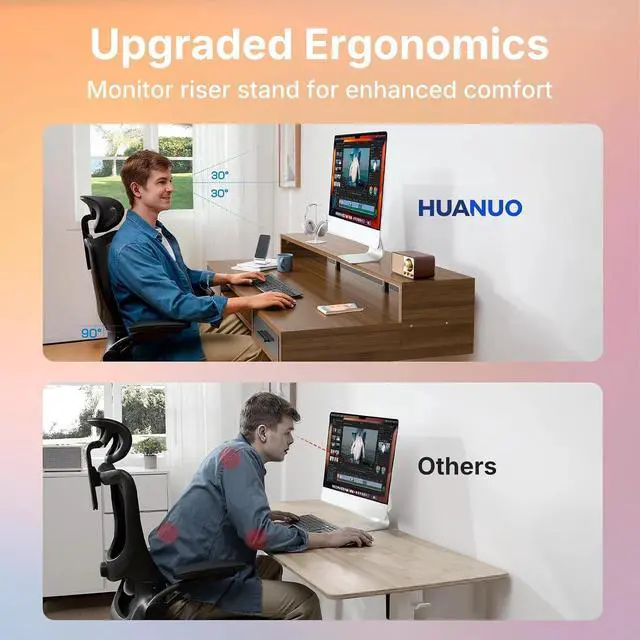 Alt view image 5 of 7 - 63 x 26 Electric Standing Desk with 2 Drawers &24.4 Large Keyboard Tray, C-Clamp Mount Compatible, Adjustable Computer Desk for Office, Sit Stand Up Desk with 4 Height Presets, Deep Walnut