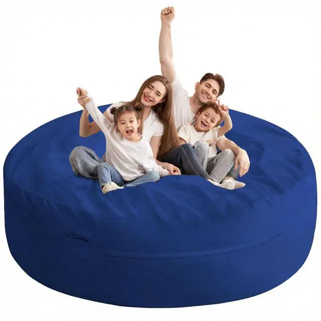 Main image of XX-Large Bean Bag Chair: Giant 7' Memory Foam Furniture Bean Bag Chairs for Adults with Microfiber Cover 7Ft (Blue)