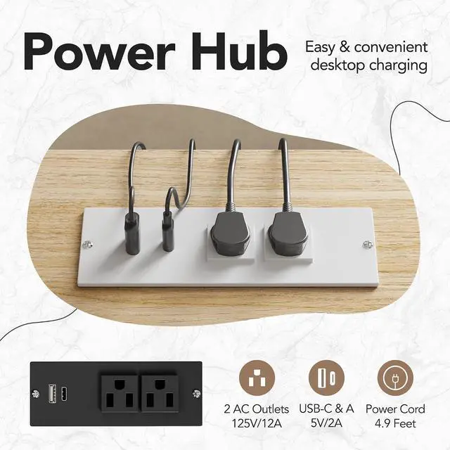 Alt view image 6 of 7 - LED Electric L Shaped Standing Desk with File Cabinet, Light Walnut | 63"x55" 2-Tier L-Desk,3-Drawer File Cabinet,RGB LED App Lighting,Built-in Power Outlets,27.6"-46.5" Adjustable Height