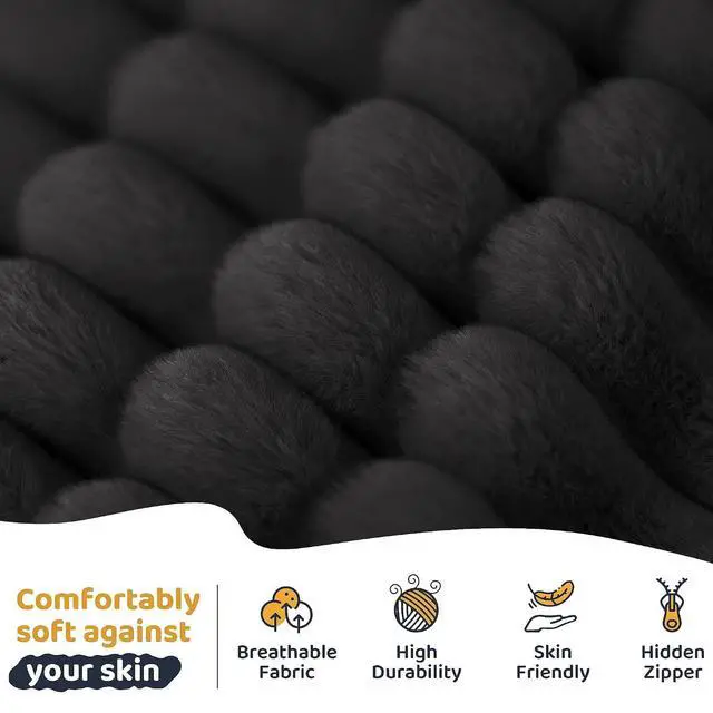 Alt view image 6 of 7 - Bean Bag Chair, Giant Bean Bag Chairs for Adults and Kids, Bean Bag Sofa, Lazy Floor Sofa, Faux Fur Beanbag Chair with Armrests for Living Room Bedroom (Black)