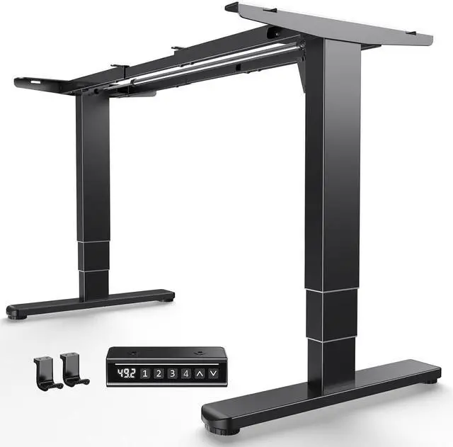 Main image of Standing Desk Frame with 220lbs Powerful Brushless Motor, Double Crossbeam Structure, Thick Adjustable Desk Legs, for Max 35.4 x 86.6 Desktop, for Home Office, Black Frame Only