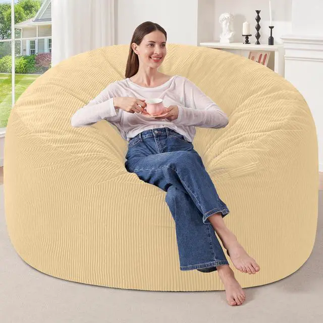 Main image of 6FT Bean Bag Chair,Giant Bean Bag Chairs for Adults,Big Bean Bags with Memory Foam Filled, Large Beanbag Chairs with Soft Corduroy Cover