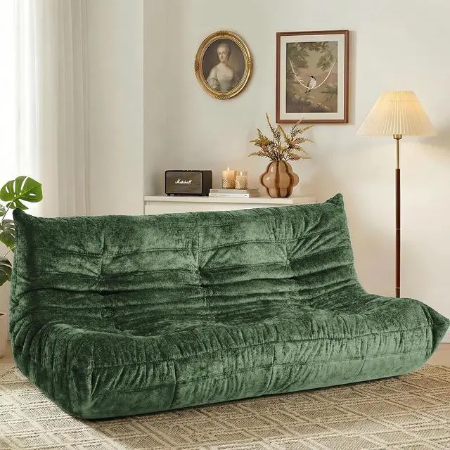 Main image of Bean Bag Chair, Giant Bean Bag Chairs for Adults, 3 Seater Fireside Chair, Lazy Large Floor Bean Bag Sofa for Living Room, Bedroom, Dorm, Office (Green)