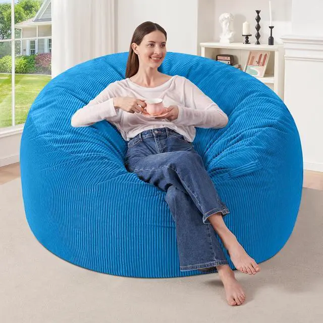 Main image of 3FT Bean Bag Chair,Giant Bean Bag Chairs for Adults,Big Bean Bags with Memory Foam Filled, Large Beanbag Chairs with Soft Corduroy Cover-Blue