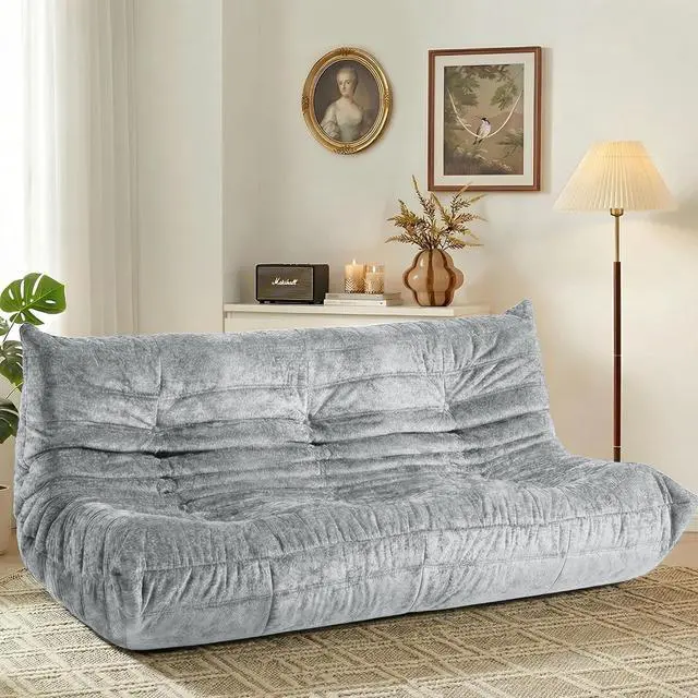 Main image of Bean Bag Chair, Giant Bean Bag Chairs for Adults, 3 Seater Fireside Chair, Lazy Large Floor Bean Bag Sofa for Living Room, Bedroom, Dorm, Office (Light Grey)