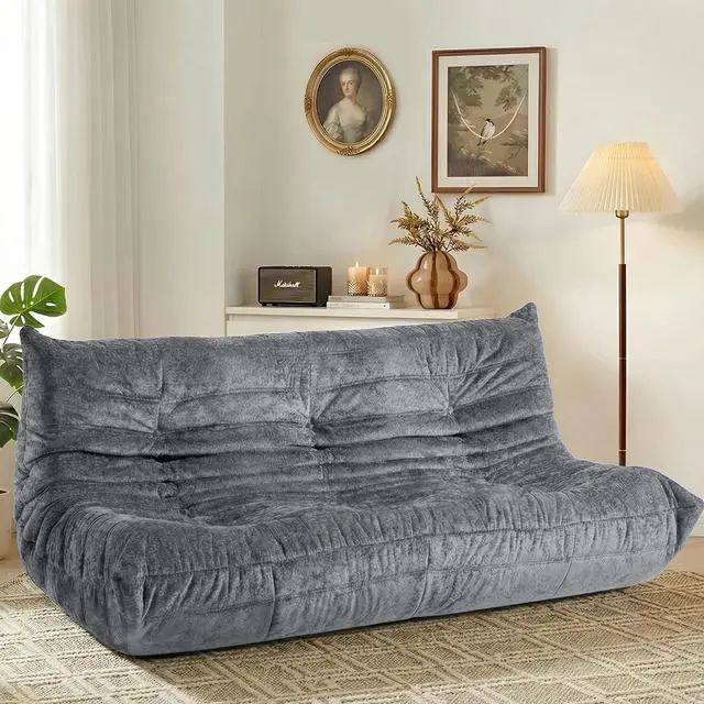 Main image of Bean Bag Chair, Giant Bean Bag Chairs for Adults, 3 Seater Fireside Chair, Lazy Large Floor Bean Bag Sofa for Living Room, Bedroom, Dorm, Office (Grey)