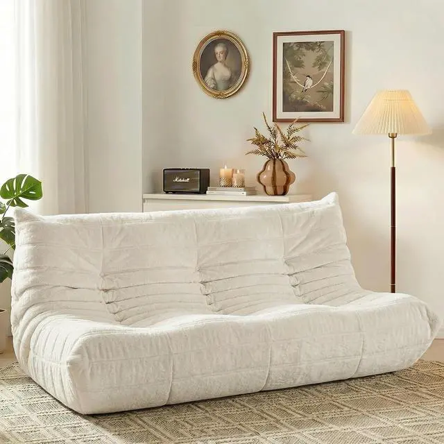 Main image of Bean Bag Chair, Giant Bean Bag Chairs for Adults, 3 Seater Fireside Chair, Lazy Large Floor Bean Bag Sofa for Living Room, Bedroom, Dorm, Office (Beige)