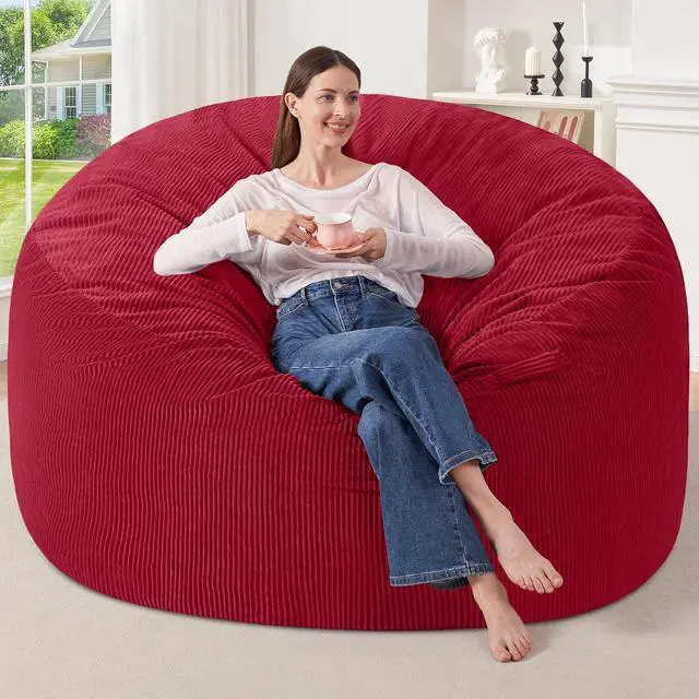 Main image of 6FT Bean Bag Chair,Giant Bean Bag Chairs for Adults,Big Bean Bags with Memory Foam Filled, Large Beanbag Chairs with Soft Corduroy Cover