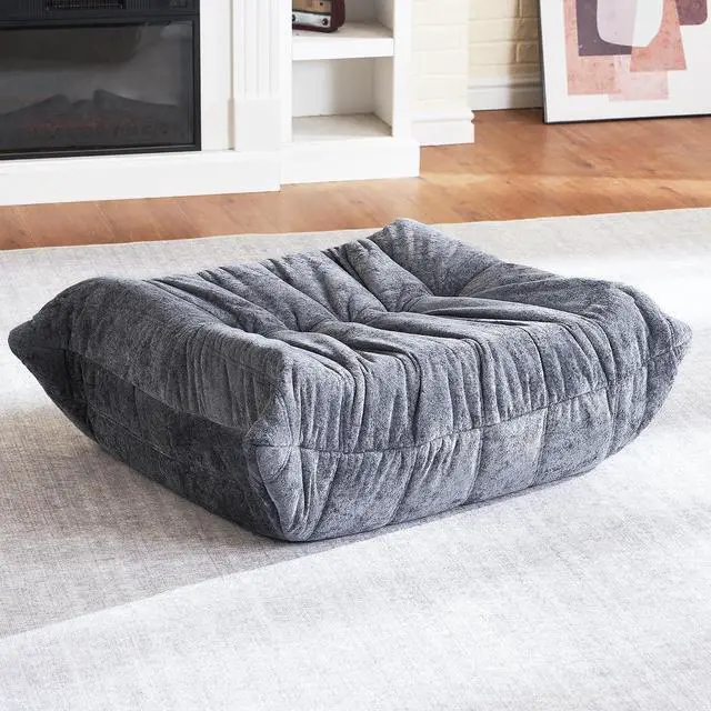 Main image of Bean Bag Ottoman,Foot Rest,Fireside Chair Memory Foam Lazy Bean Bag Sofa for Living Room,Bedroom,Dorm,Office (Ottoman-Grey)