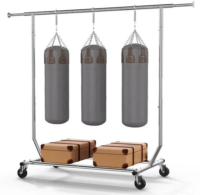 Main image of HOKEEPER Clothing Racks Heavy Duty Clothing Rack Load 300LBS | Portable Clothes Rack with Wheels, Large Storage Space, Easy Assemble Garment Rack for Bedroom, Living Room 22"D x75"W x71"H