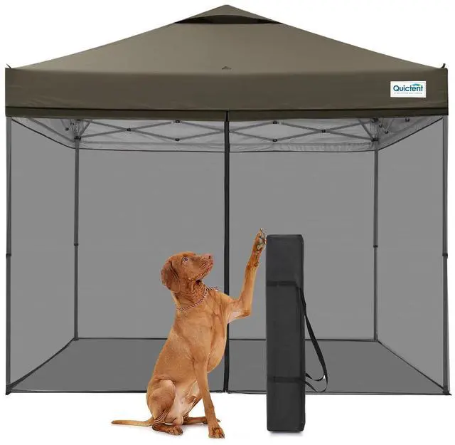 Main image of 10x10 Pop Up Screened Canopy Tent with Netting | Instant Setup for 1 Person, Portable & Compact, Waterproof & UV Protection, Ideal for Camping, Beach, Party & Outdoor Event