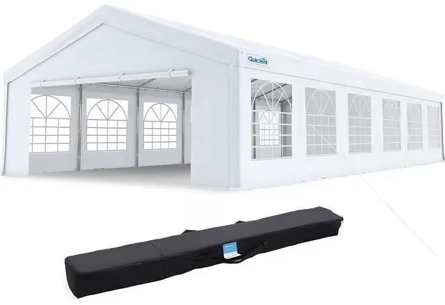 Main image of 20x40ft Heavy Duty Party Tent Outdoor Canopy with Church Windows | Side-Opening Screen Sidewalls, 1.5" Galvanized Steel Frame,160G PE Waterproof Canopy for Weddings, Parties & Events