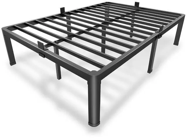 Main image of MAF 14 Inch Full Size Metal Platform Bed Frame with Round Corner Legs | Mattress Baffle, 3000 LBS Heavy Duty Steel Slat Support, Noise Free, No Box Spring Needed, Easy Assembly, 12.4" Storage Space