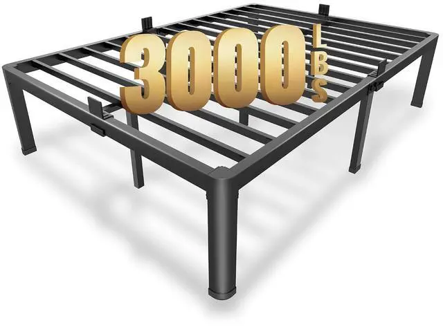 Main image of MAF 12 Inch Full Size Metal Platform Bed Frame with Round Corner Legs | Mattress Baffle, 3000 LBS Heavy Duty Steel Slat Support, Noise Free, No Box Spring Needed, Easy Assembly, 10.4" Storage Space