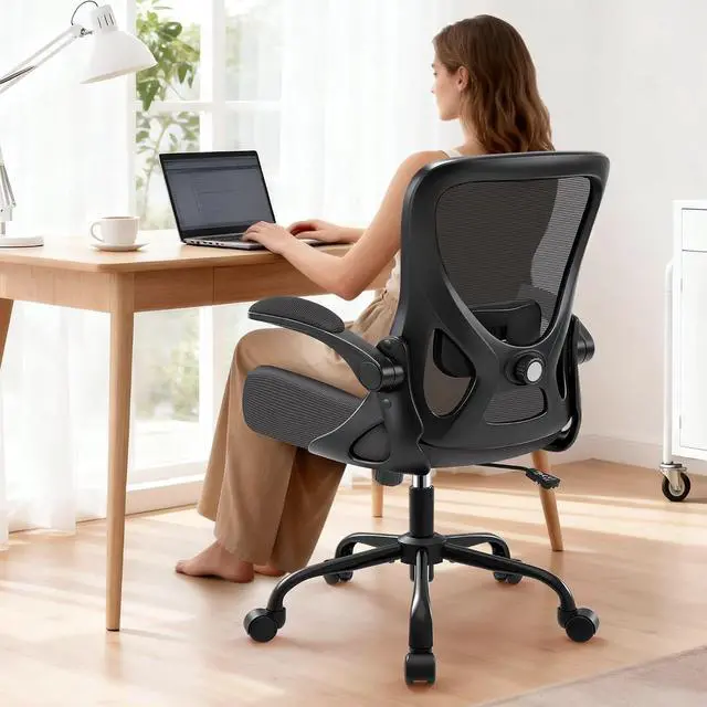 Main image of AreShark Office Chair - Ergonomic Breathable Mesh Desk Chair with Adjustable Lumbar Support and Flip-up Armrests - Executive High Back Rolling Swivel Comfortable Computer Gaming Chair for Home Office