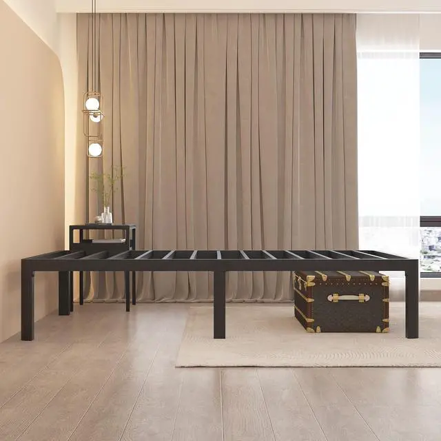 Alt view image 7 of 7 - MAF 14 Inch Twin Metal Platform Bed Frame with Round Corner Legs | Mattress Baffle, 3000 LBS Heavy Duty Steel Slat Support, Noise Free, No Box Spring Needed, Easy Assembly, 12.4" Storage Space